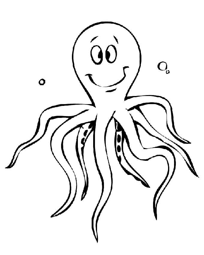 Ahtapot Boyama Sayfası