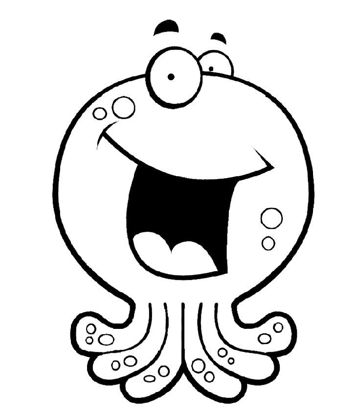 Ahtapot Boyama Sayfası