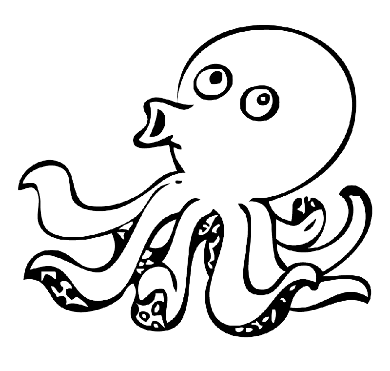 Ahtapot Boyama Sayfası