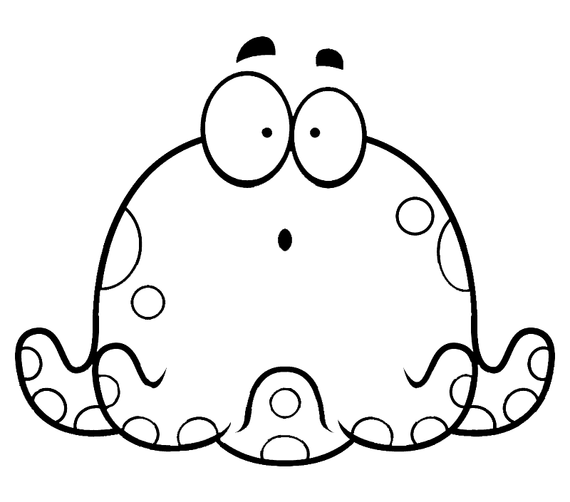 Ahtapot Boyama Sayfası