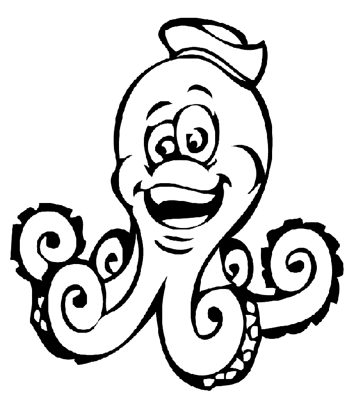 Ahtapot Boyama Sayfası