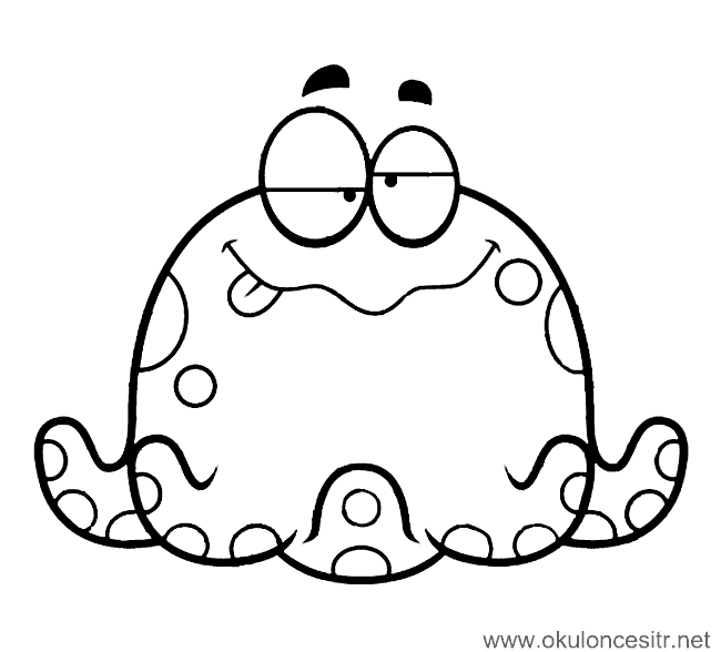 Ahtapot Boyama Sayfası