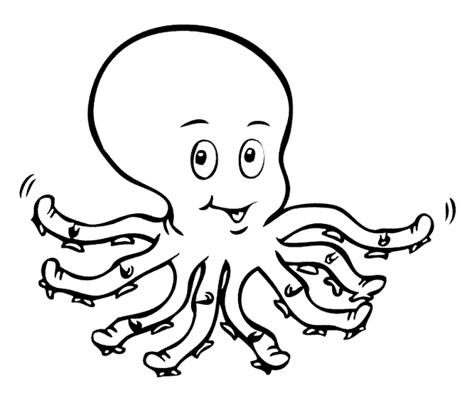 Ahtapot Boyama Sayfası