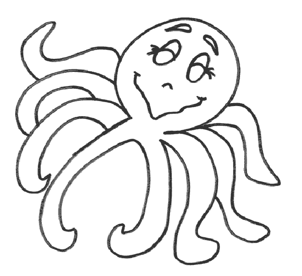 Ahtapot Boyama Sayfası