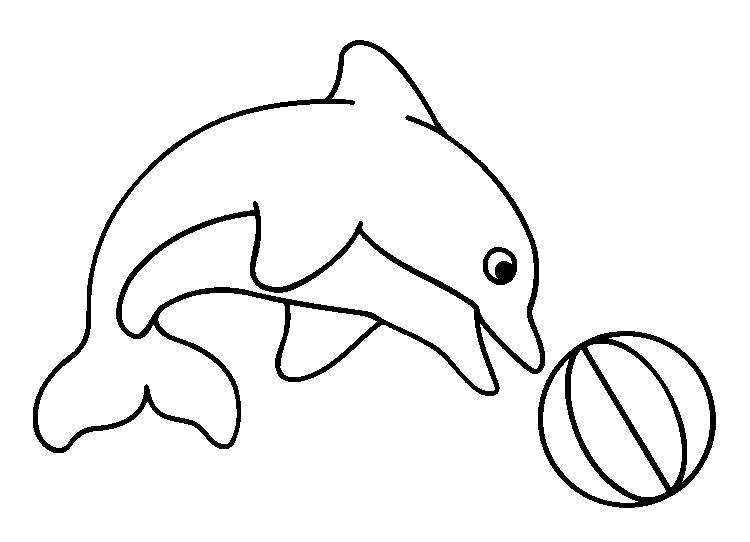 Yunus Balığı Boyama Sayfası