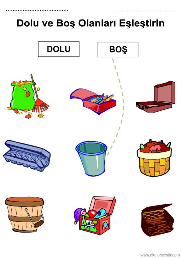 Boş Dolu Çalışma Sayfası