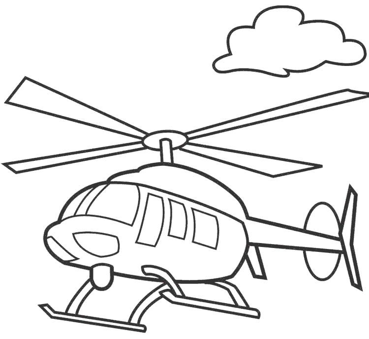 Helikopter Boyama Sayfası