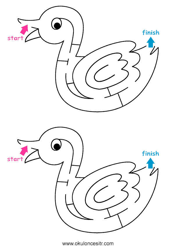 Ördek Labirent Bulmaca Sayfası