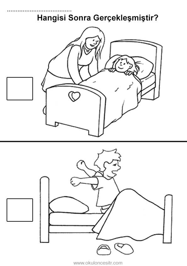 Önce Şimdi Sonra Çalışma Sayfası