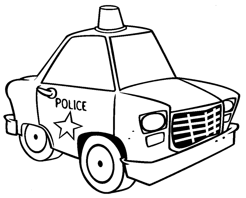 Polis Arabası Boyama Sayfası