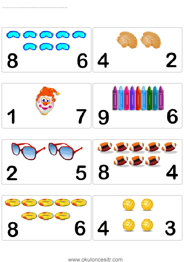 Sayı Rakam Eşleştirme Sayfası