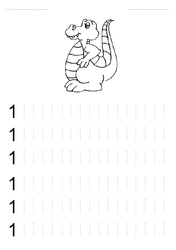 1 Rakamı Çalışma Sayfası