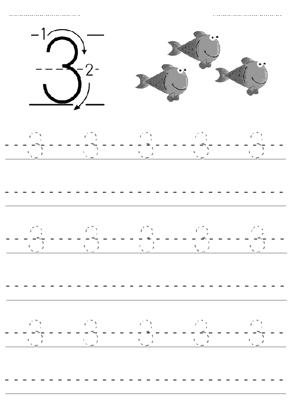 3 Rakamı Çalışma Sayfası