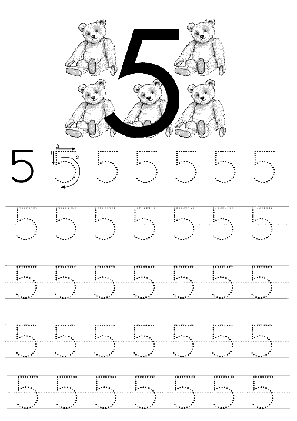 5 Rakamı Çalışma Sayfası