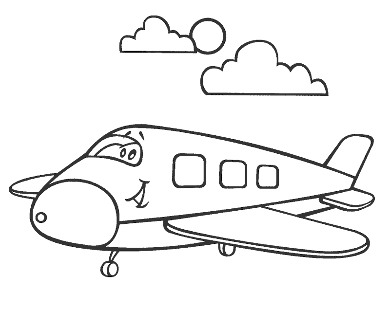 Uçak Boyama Sayfası