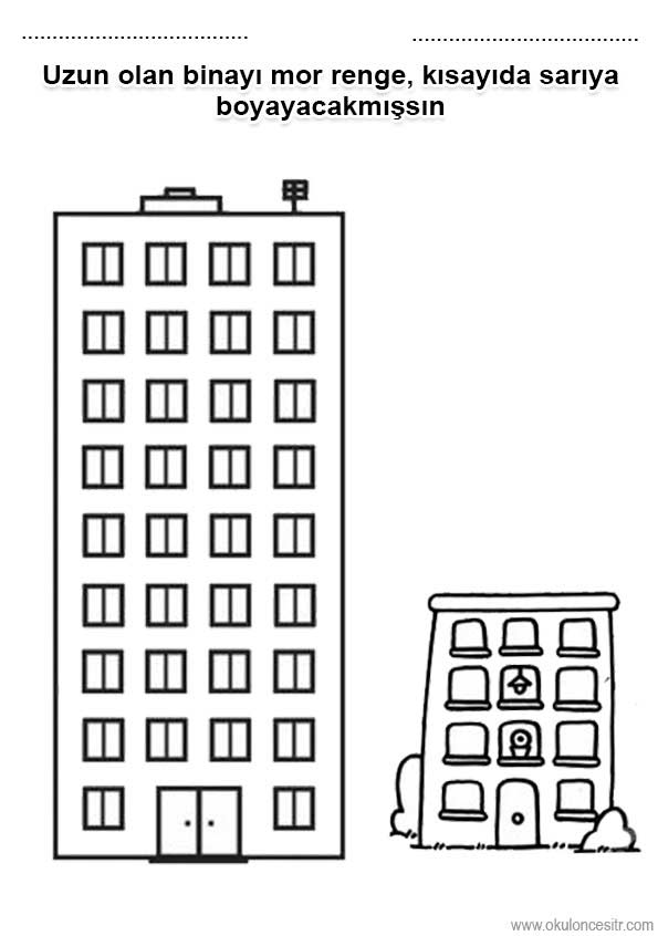 Uzun Kısa Çalışma Kağıdı