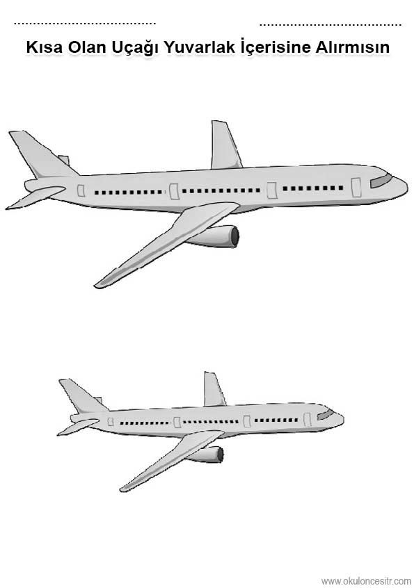 Uzun Kısa Çalışma Kağıdı