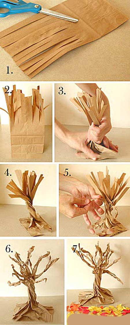 Kağıttan Gerçekci Ağaç Yapımı