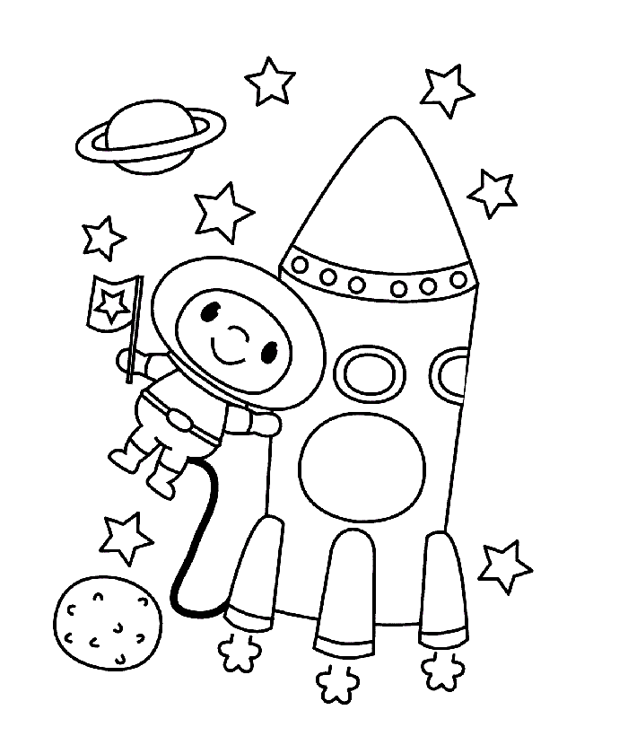 Astronot Boyama Sayfası