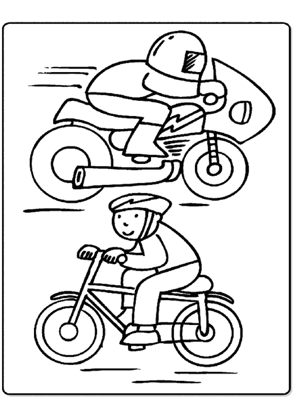 Bisiklet Boyama Sayfası