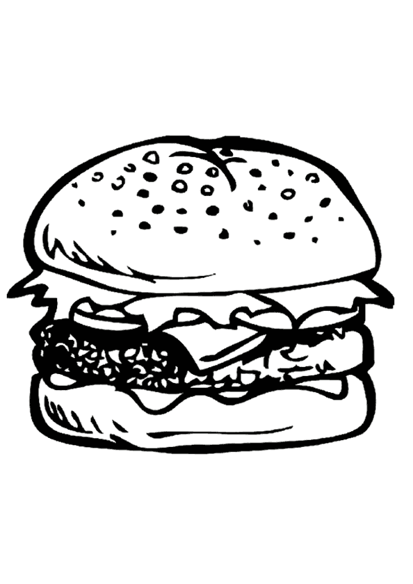 Hamburger Boyama Sayfası