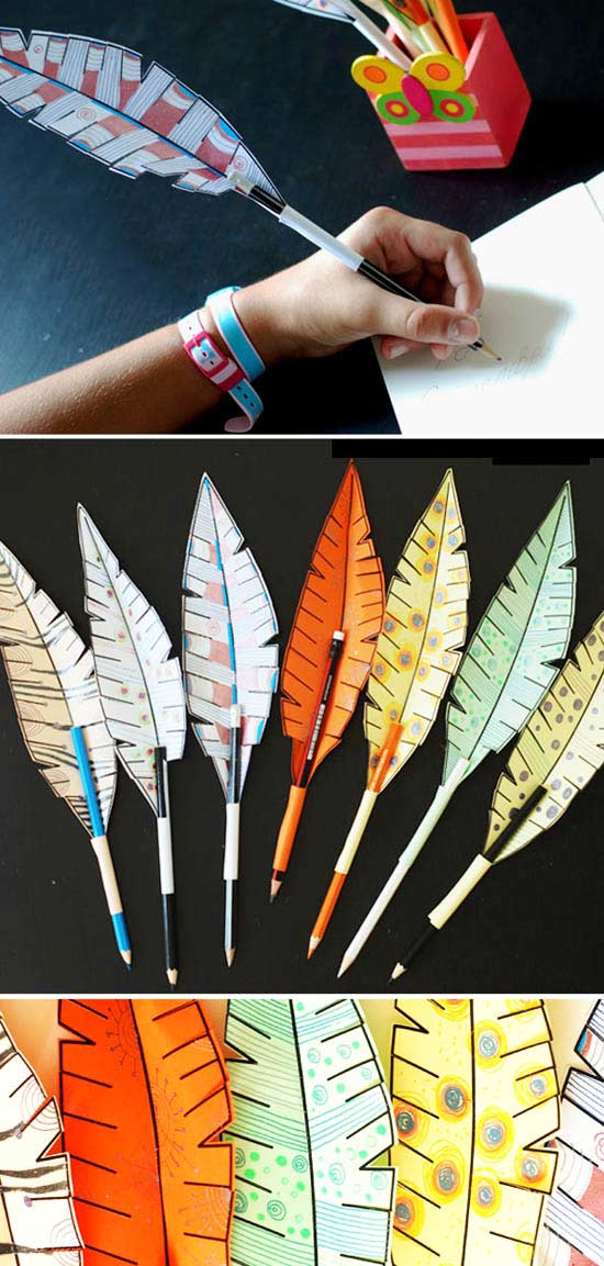 Kuş Tüyü Kalem Süsü Yapımı