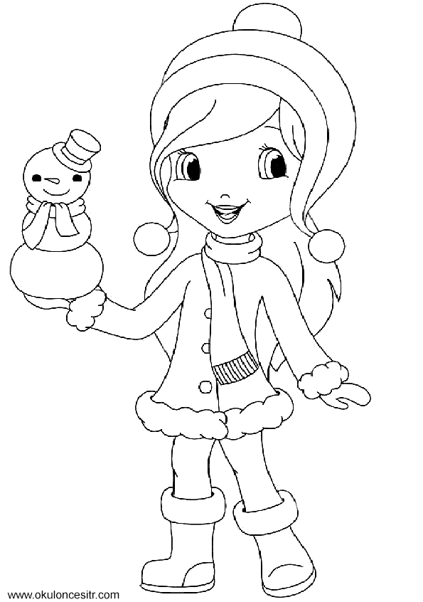 Kış Mevsimi Boyama Sayfası