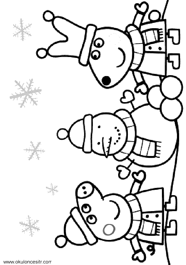 Kış Mevsimi Boyama Sayfası