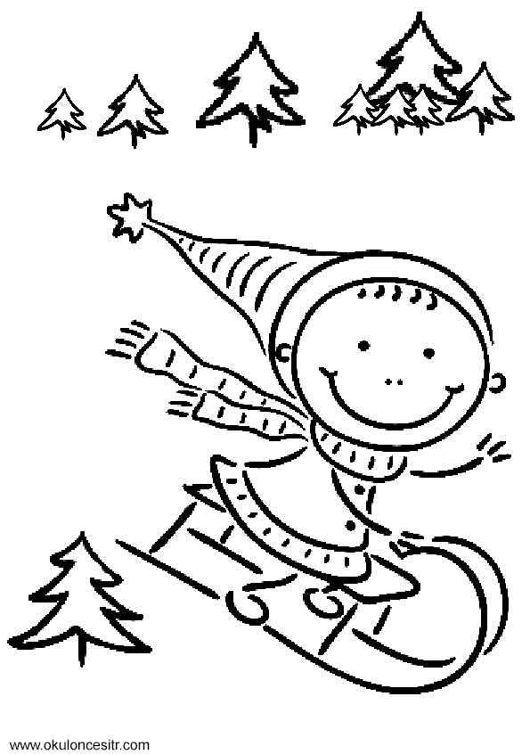 Kış Mevsimi Boyama Sayfası