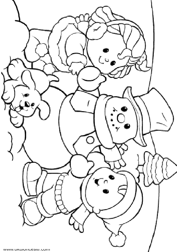 Kış Mevsimi Boyama Sayfası