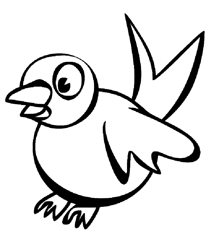 Kuş Boyama Sayfası