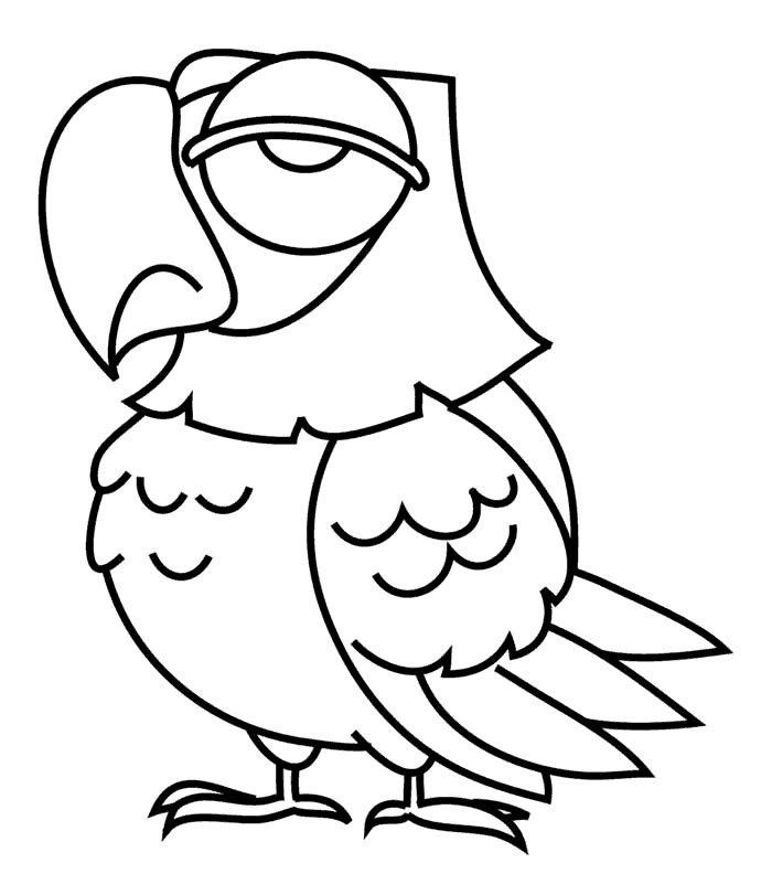 Papağan Boyama Sayfası