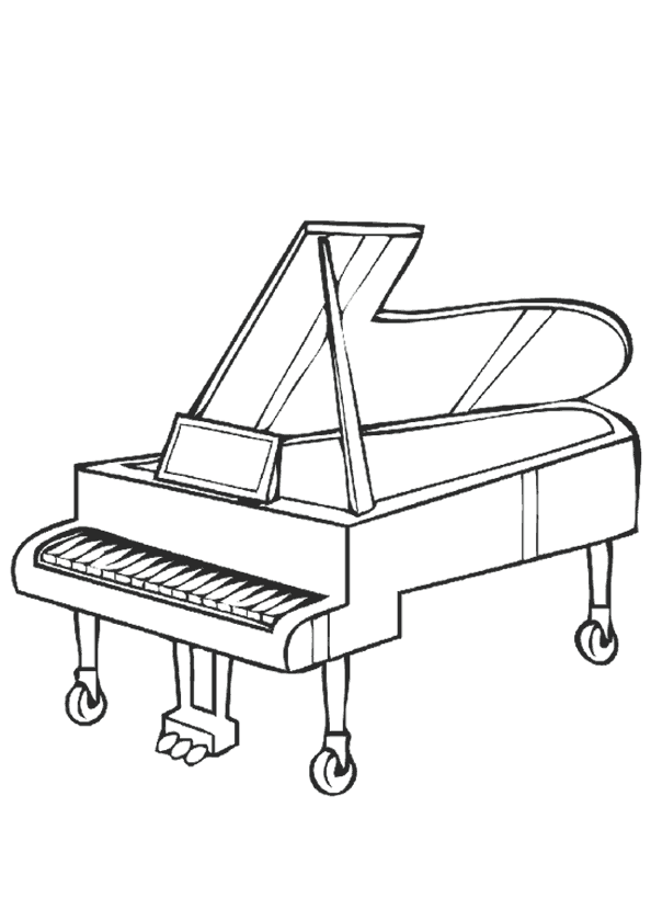 Piyano Boyama Sayfası