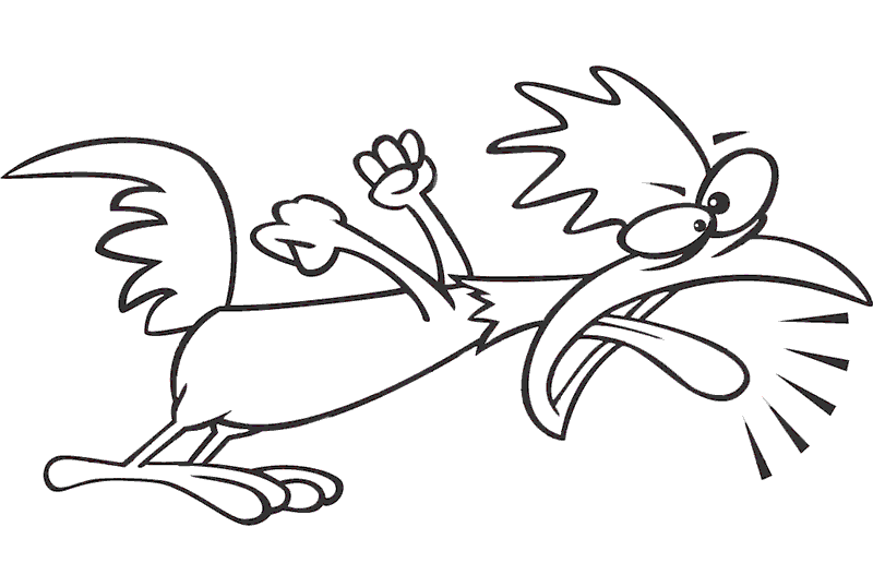 Tavuk Horoz Boyama Sayfası