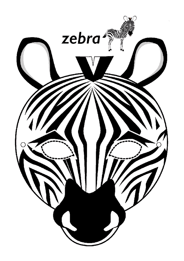 Zebra Maskesi Kalıbı