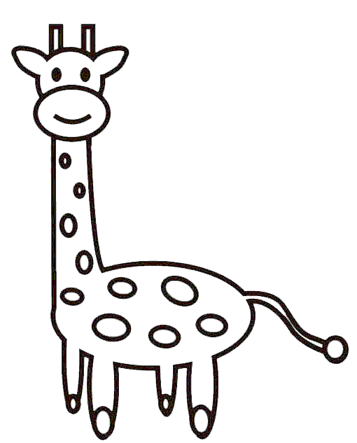 Zürafa Boyama Sayfası