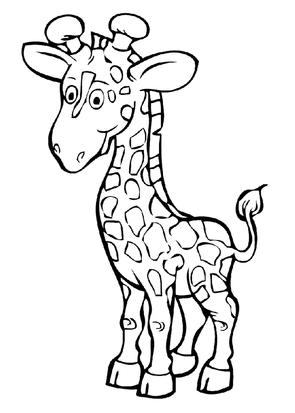 Zürafa Boyama Sayfası