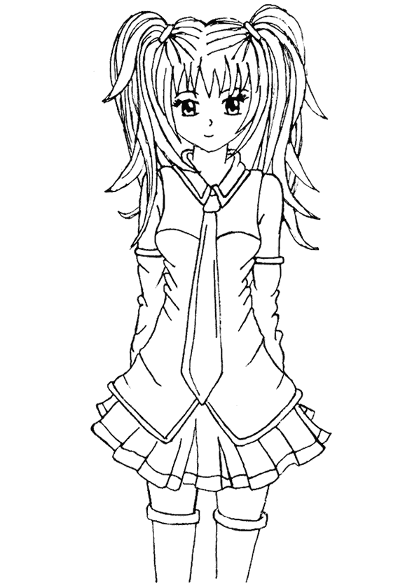 Kız Boyama Sayfası