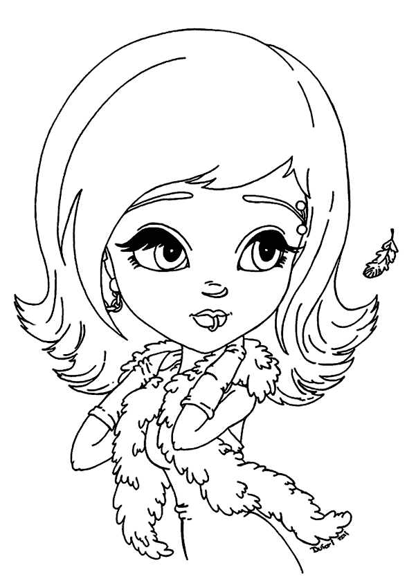 Kız Boyama Sayfası