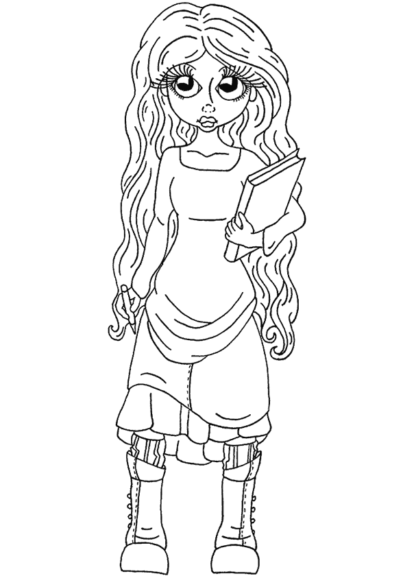 Kız Boyama Sayfası