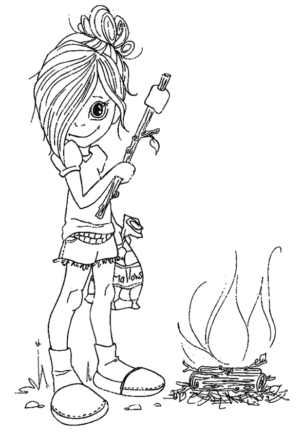 Kız Boyama Sayfası