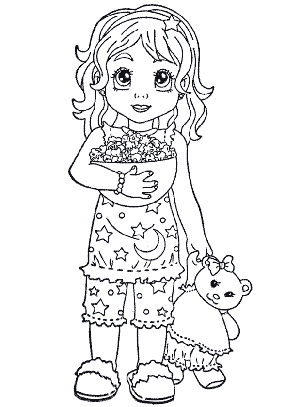 Kız Boyama Sayfası