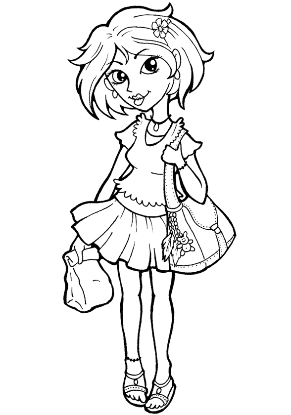 Kız Boyama Sayfası