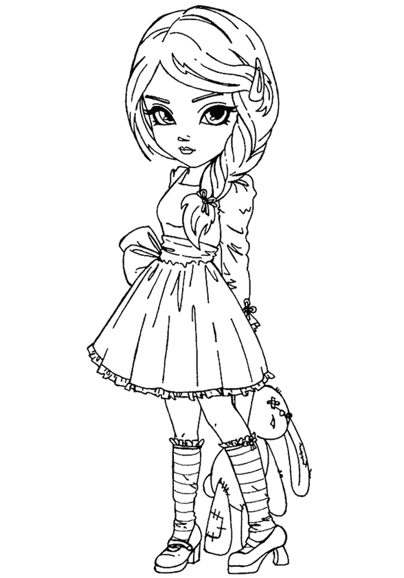 Kız Boyama Sayfası