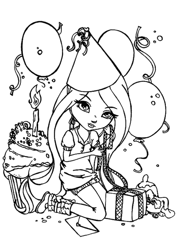 Kız Boyama Sayfası