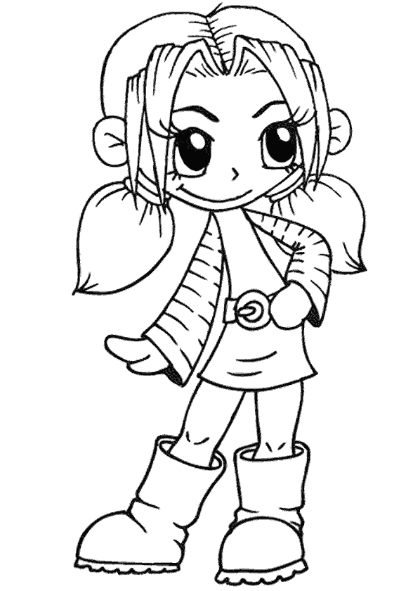 Kız Boyama Sayfası