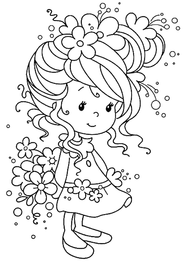 Kız Boyama Sayfası