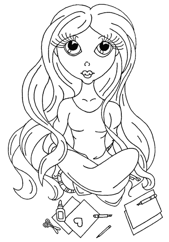 Kız Boyama Sayfası