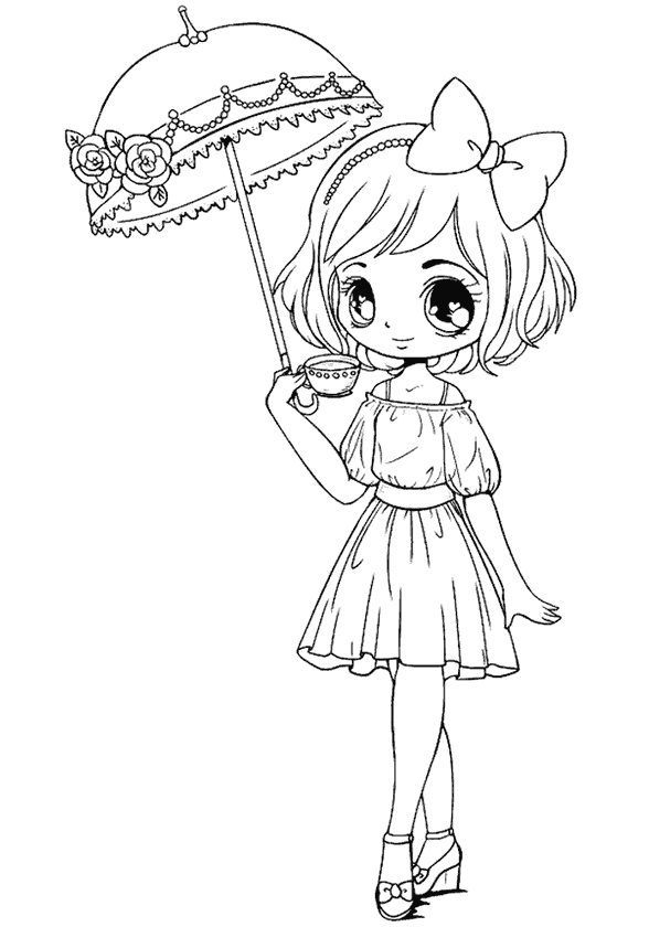 Kız Boyama Sayfası