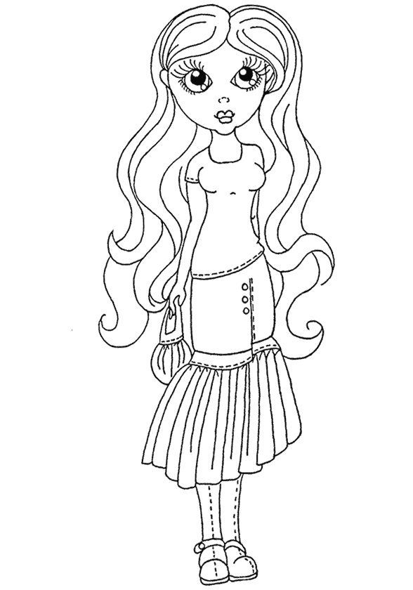 Kız Boyama Sayfası